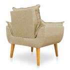 Kit 2 Poltronas Opala Decorativa Luxo Linho Dourado Dal Poz E