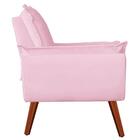 Kit 2 Poltronas Opala Decorativa Suede Rosa Bebê Kasa Sofá