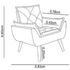 Kit 2 Poltronas Opala Decorativa Veludo Bordo D'rost