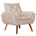 Kit 2 Poltronas Opala Decorativa Veludo Creme Kasa Sofá