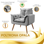 Kit 2 Poltronas Opala Pés Palito Decorativa Sala E Quarto Vel