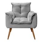 Kit 2 Poltronas Opala Pés Palito Decorativa Sala E Quarto Vel