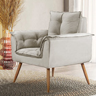 Kit 2 Poltronas Opala Pés Palito Decorativa Sala E Quarto Vel