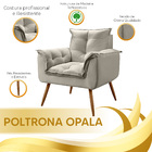 Kit 2 Poltronas Opala Pés Palito Decorativa Sala E Quarto Vel