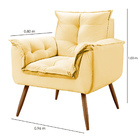 Kit 2 Poltronas Opala Pés Palito Decorativa Sala E Quarto Vel