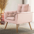 Kit 2 Poltronas Opala Pés Palito Decorativa Sala E Quarto Vel