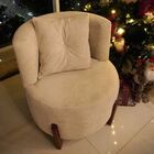 Kit 2 Poltronas Orgânica Curva Luna Boucle Pés De Madeira - M