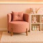 Kit 2 Poltronas Orgânica Curva Luna Boucle Pés De Madeira - M