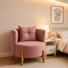 Kit 2 Poltronas Orgânica Curva Luna Veludo Pés De Madeira - M