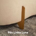 Kit 2 Poltronas Orgânica Curva Luna Veludo Pés De Madeira - M