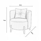 Kit 2 Poltronas Orgânica Curva Luna Veludo Pés De Madeira - M