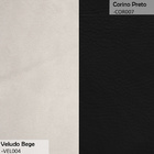 Kit 2 Poltronas Orgânica Decorativa Lara Veludo Bege/pu Preto