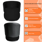 Kit 2 Poltronas Orgânica Decorativa Lara Veludo Preto/pu Cinz