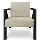 Kit 2 Poltronas Para Sala De Estar Angel Corano Bege Base Met