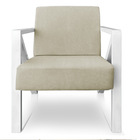 Kit 2 Poltronas Para Sala De Estar Angel Corano Bege Base Met