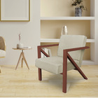 Kit 2 Poltronas Para Sala De Estar Angel Corano Bege Base Met