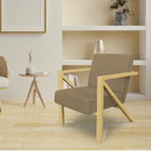 Kit 2 Poltronas Para Sala De Estar Angel Veludo Boucle Marfim