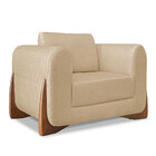 Kit 2 Poltronas Para Sala De Estar Lottus Linho Dourado Pés C