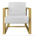 Kit 2 Poltronas Para Sala De Estar Maya Corano Base Metálica