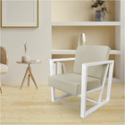 Kit 2 Poltronas Para Sala De Estar Maya Corano Bege Base Metá