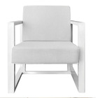 Kit 2 Poltronas Para Sala De Estar Maya Corano Branco Base Me