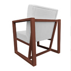 Kit 2 Poltronas Para Sala De Estar Maya Corano Branco Base Me