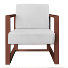 Kit 2 Poltronas Para Sala De Estar Maya Corano Branco Base Me