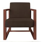 Kit 2 Poltronas Para Sala De Estar Maya Corano Marrom Base Me