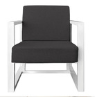 Kit 2 Poltronas Para Sala De Estar Maya Linho Base Metálica B