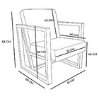 Kit 2 Poltronas Para Sala De Estar Maya Linho Cinza Base Metá