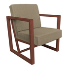 Kit 2 Poltronas Para Sala De Estar Maya Linho Palha Base Metá