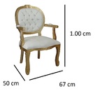 Kit 2 Poltronas Para Sala De Estar Medalhão Entalhada Dourado