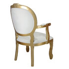 Kit 2 Poltronas Para Sala De Estar Medalhão Entalhada Dourado