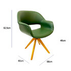 Kit 2 Poltronas Para Sala De Estar Ou Jantar Eduarda Cor Verd