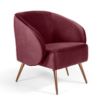 Kit 2 Poltronas Para Sala De Estar Pés Palito New Cobre Agnes