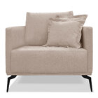 Kit 2 Poltronas Para Sala De Estar Sirius Linho Areia Pés Met