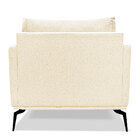 Kit 2 Poltronas Para Sala De Estar Sirius Linho Bege Pés Metá