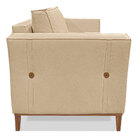 Kit 2 Poltronas Para Sala De Estar Vega Linho Dourado Pés Cas