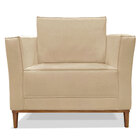 Kit 2 Poltronas Para Sala De Estar Vega Linho Dourado Pés Cas