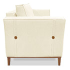 Kit 2 Poltronas Para Sala De Estar Vega Linho Pés Castanho -