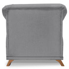 Kit 2 Poltronas Para Sala De Estar Vênus Linho Grafite Pés Ca