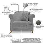 Kit 2 Poltronas Para Sala De Estar Vênus Linho Grafite Pés Ca