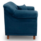 Kit 2 Poltronas Para Sala De Estar Vênus Veludo Azul Marinho