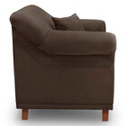 Kit 2 Poltronas Para Sala De Estar Vênus Veludo Marrom Pés Ca