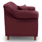 Kit 2 Poltronas Para Sala De Estar Vênus Veludo Vinho Pés Cas