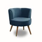 Kit 2 Poltronas Para Sala Decorativa Bela Suede Azul Mirra De