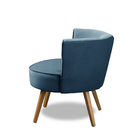 Kit 2 Poltronas Para Sala Decorativa Isa Suede Azul Adonai Es