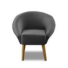 Kit 2 Poltronas Para Sala Decorativa Micaela Veludo Cinza Mad