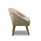 Kit 2 Poltronas Para Sala Decorativa Milena Veludo Bege Adona