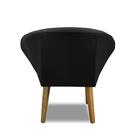 Kit 2 Poltronas Para Sala Decorativa Milena Veludo Preto Adon